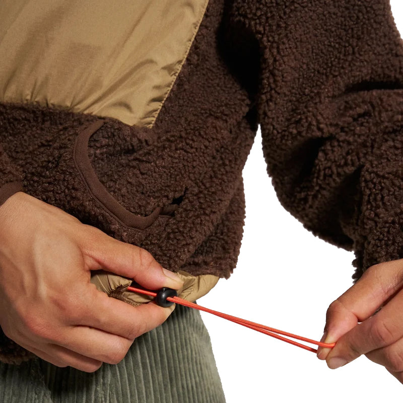 Women's Ravi Recycled 1/2 Zip Sherpa Fleece - Brown