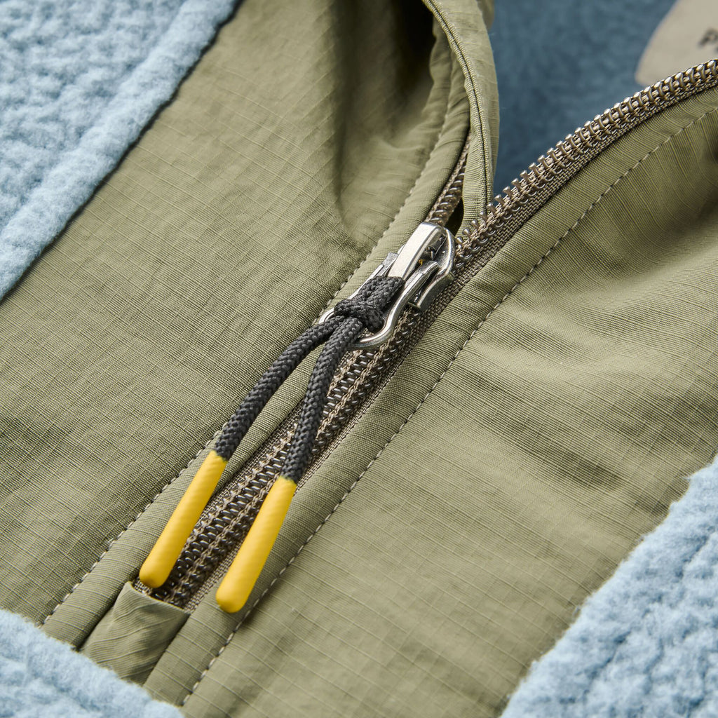 Women's Alexander Hooded 1/2 Zip Fleece - Green / White