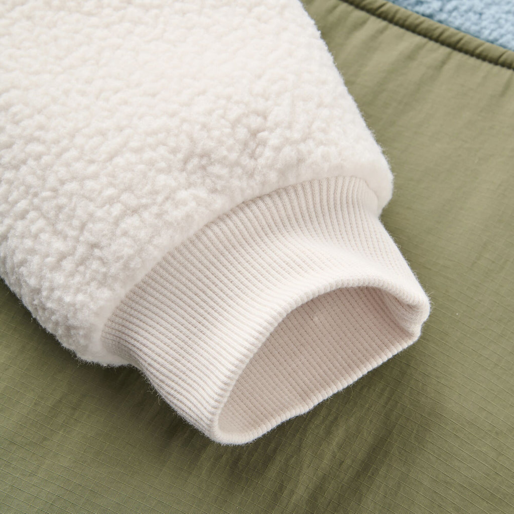 Women's Alexander Hooded 1/2 Zip Fleece - Green / White
