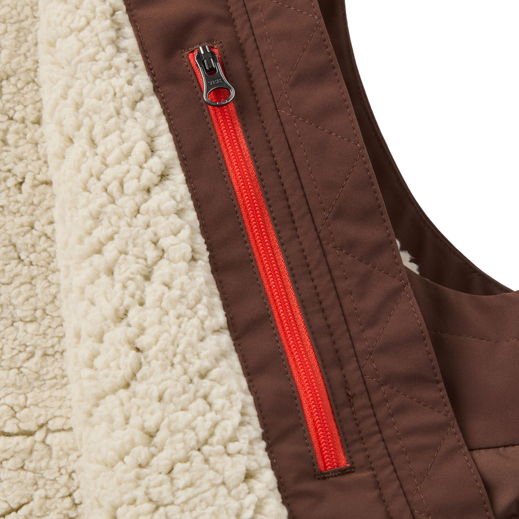 Women's Flora Sherpa Gilet - Brown