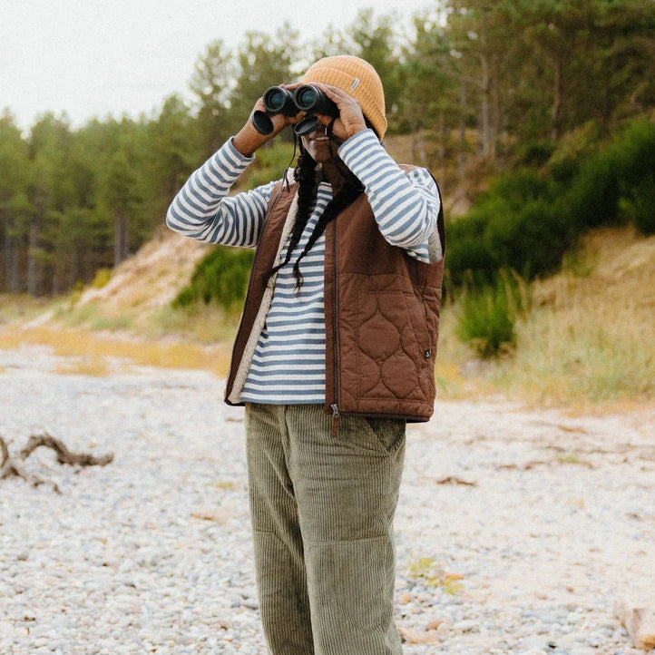 Women's Flora Sherpa Gilet - Brown