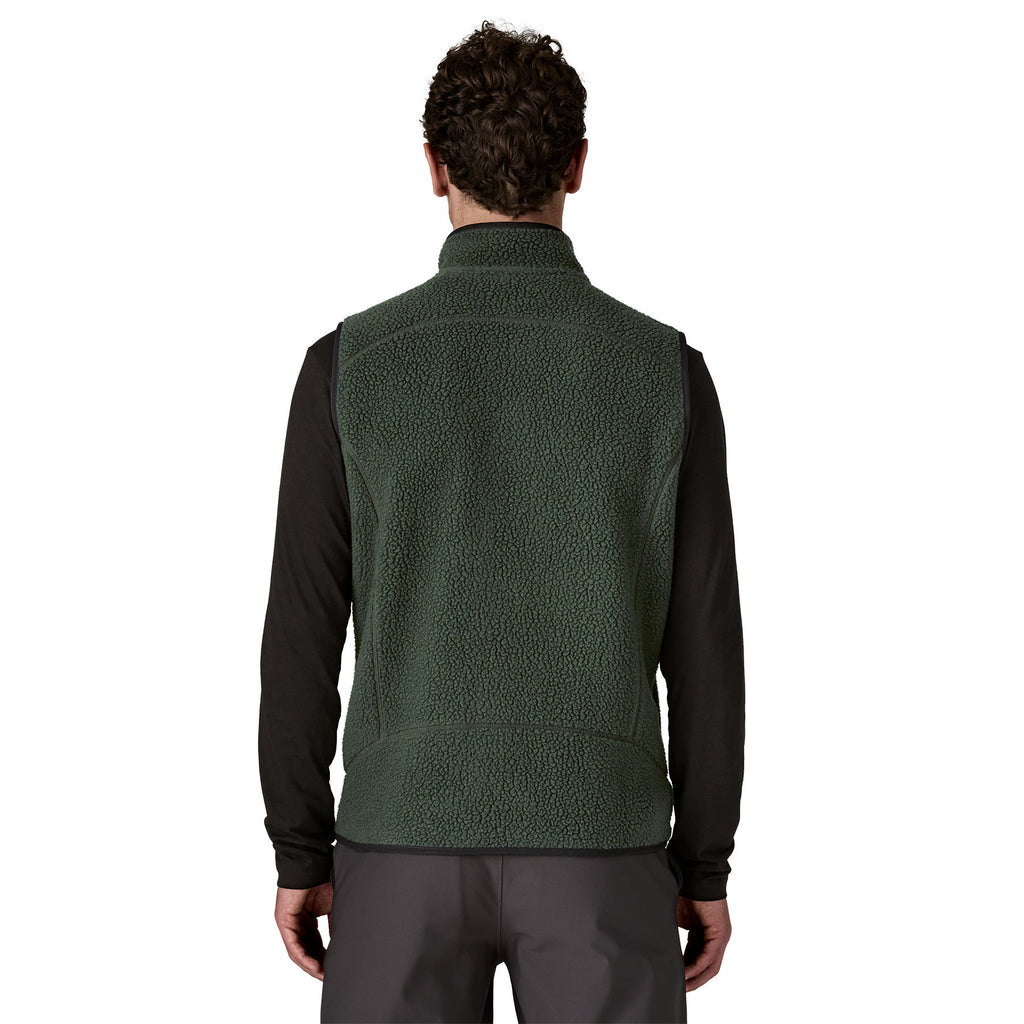 Men's Retro Pile Fleece Vest - Dark Green