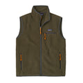Men's Retro Pile Fleece Vest - Green