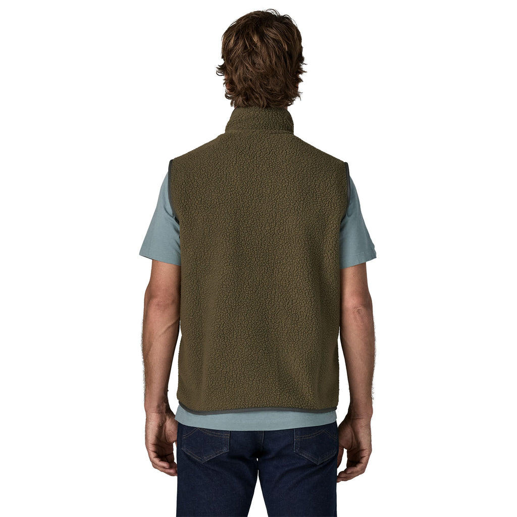 Men's Retro Pile Fleece Vest - Green