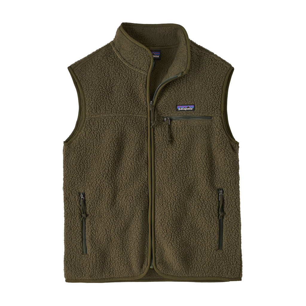 Women's Retro Pile Fleece Vest - Green