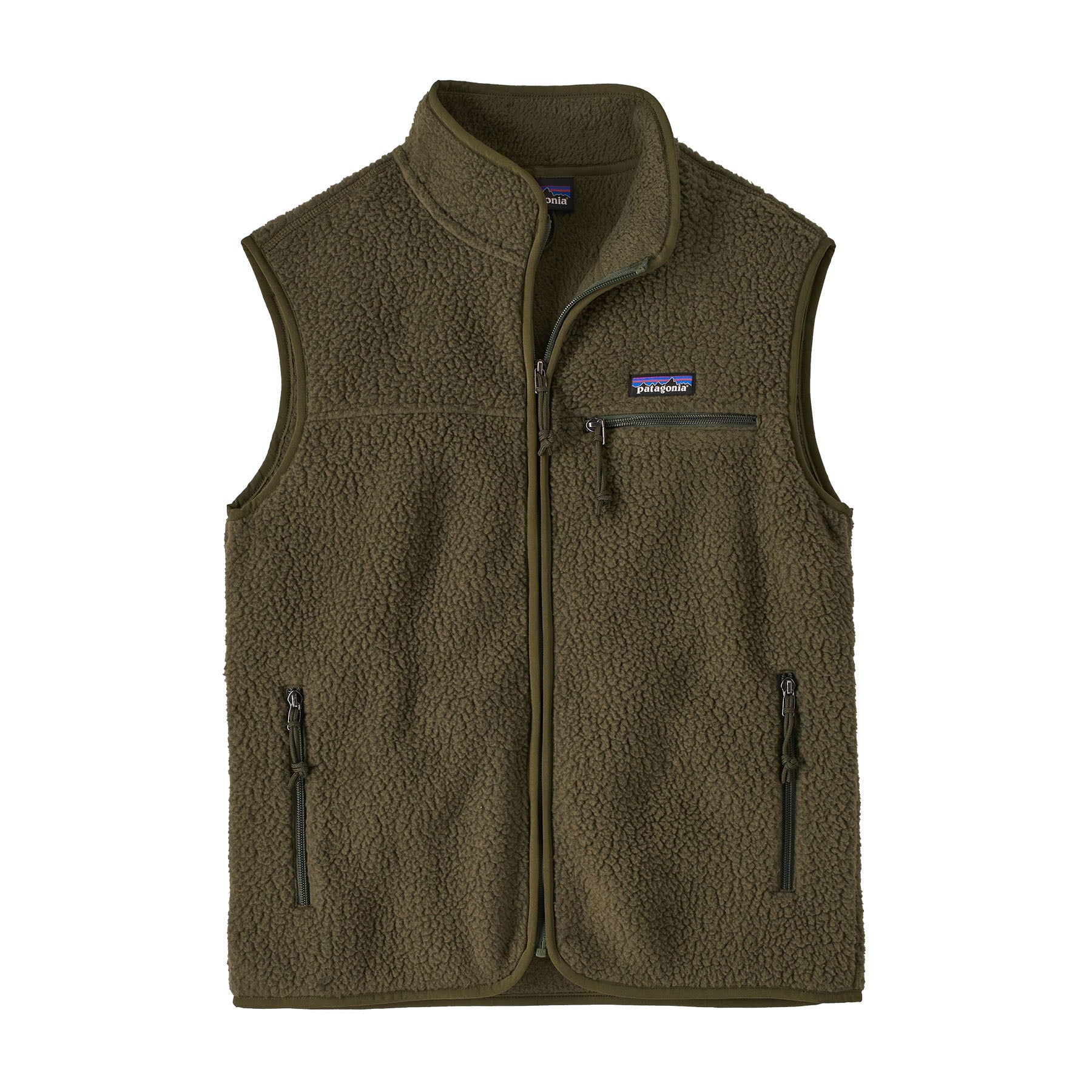 Women's Retro Pile Fleece Vest - Green