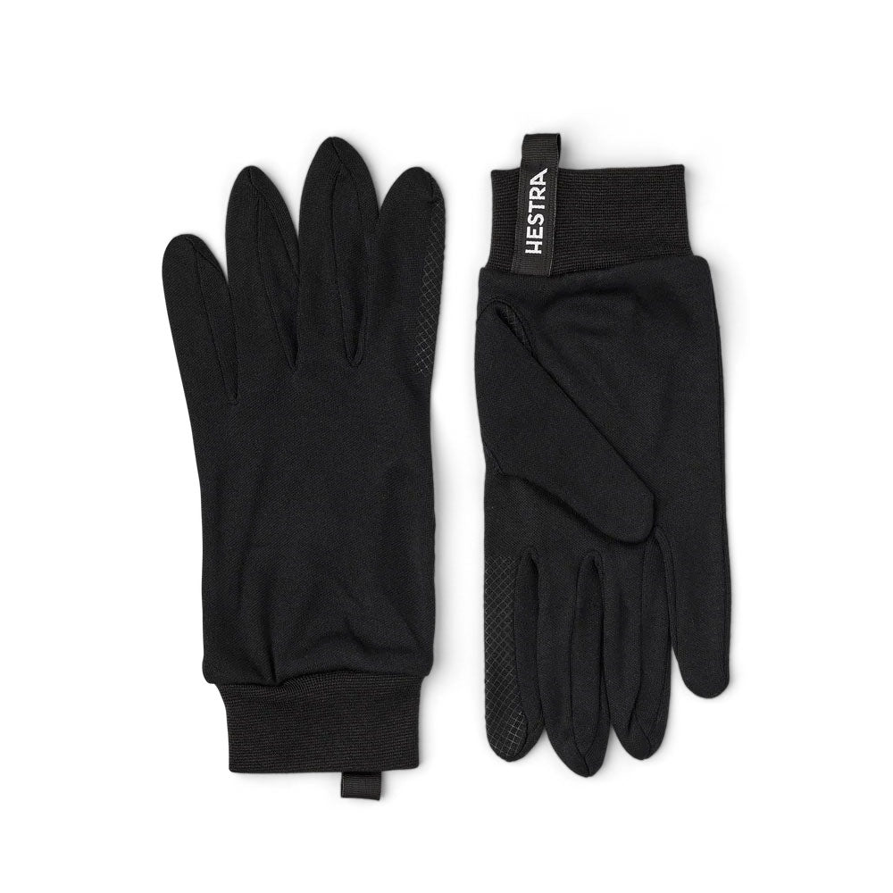 Unisex Silk Liner Touch Point Gloves – Black