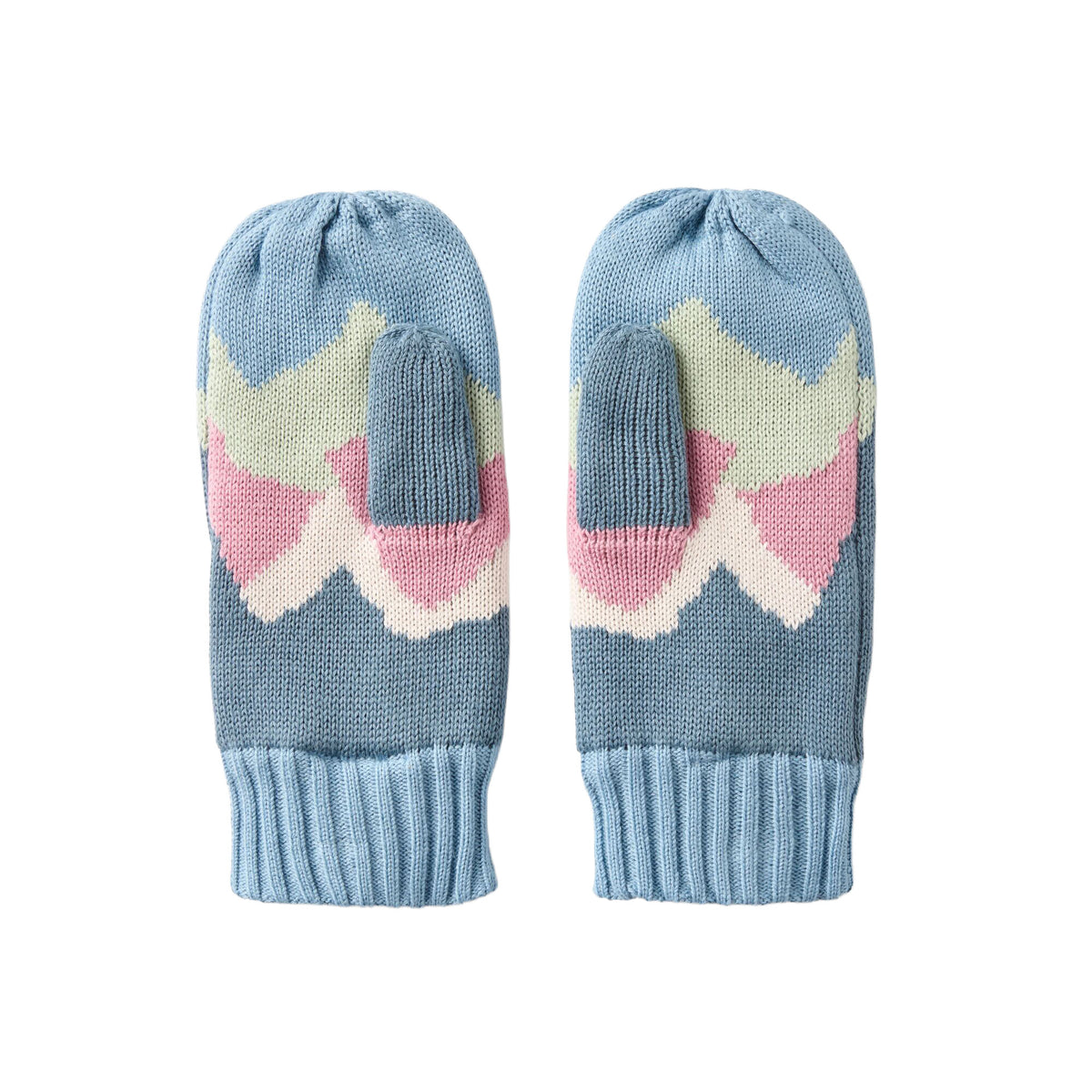 Women's Scenic Fleece Lined Mittens - Blue