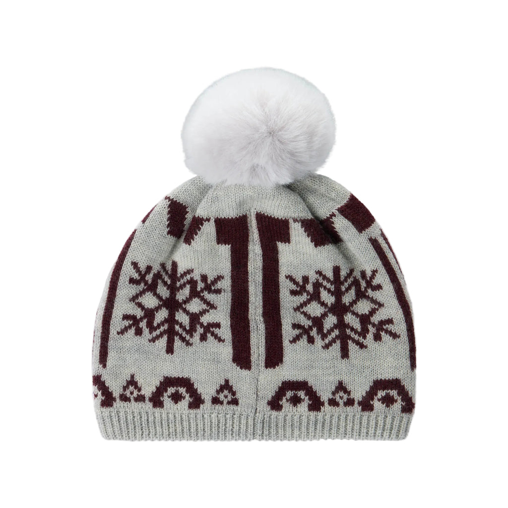 Women’s Snowdazzle Pom-Pom Beanie – Silver