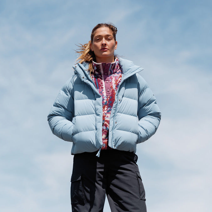 Women's Amaze Puff Hooded Down Jacket - Blue