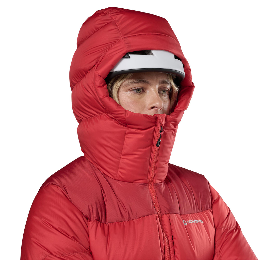 Women's Glacium Hooded Down Jacket - Red