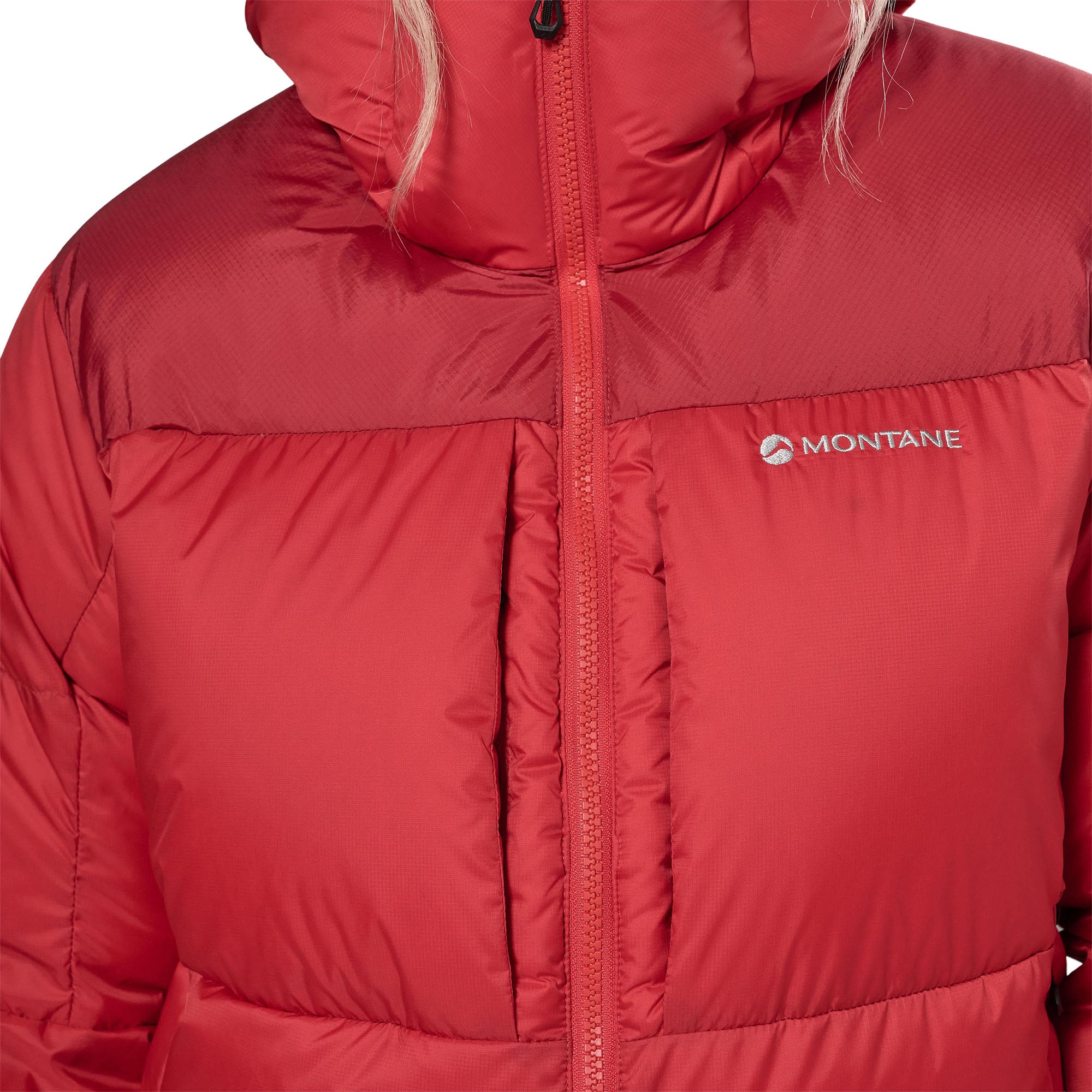 Women's Glacium Hooded Down Jacket - Red