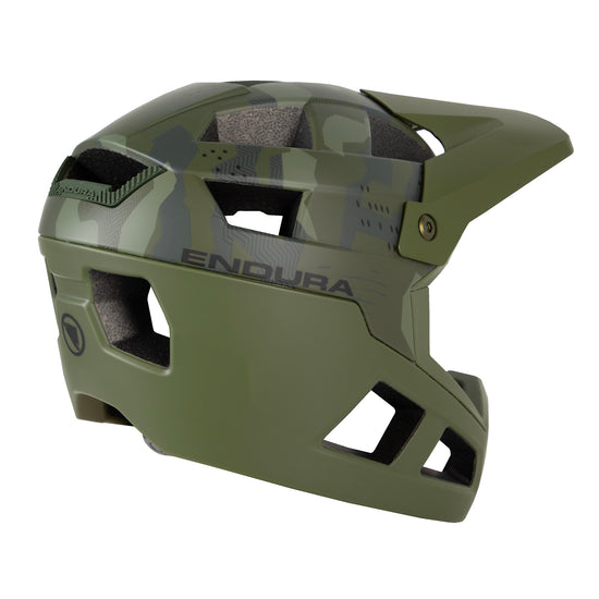 Kids' SingleTrack Full Face MTB Helmet - Green