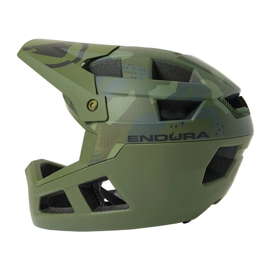 Kids' SingleTrack Full Face MTB Helmet - Green