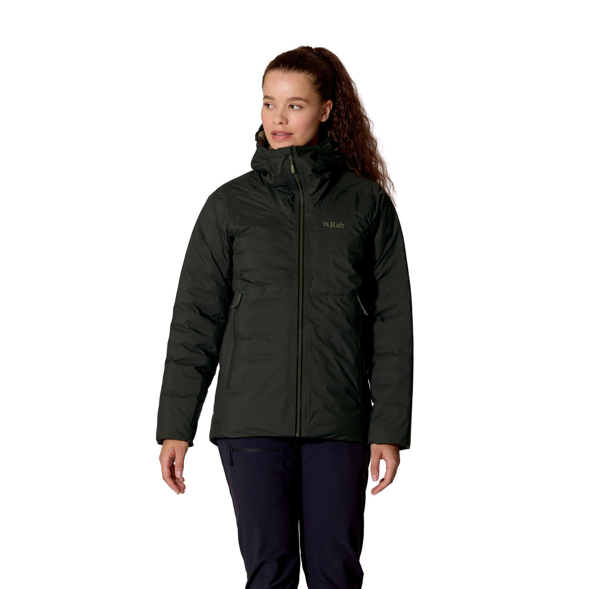 Women's Microlight Shield Waterproof Down Jacket - Dark Green