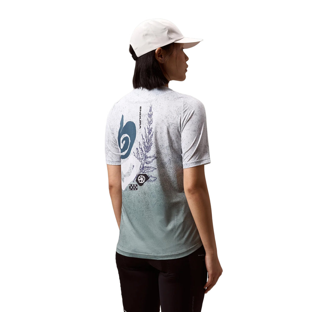 Women's SingleTrack Short-Sleeve Print T-Shirt - Blue