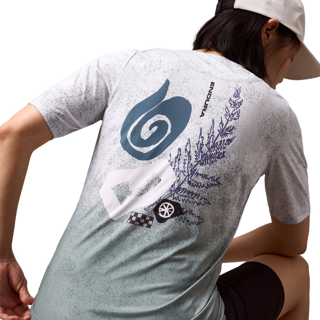 Women's SingleTrack Short-Sleeve Print T-Shirt - Blue