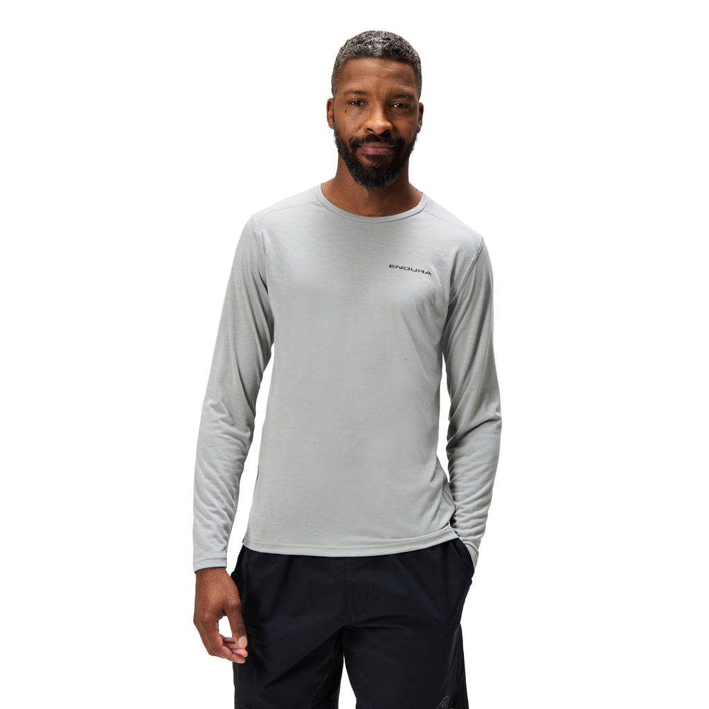 Men's Loop Long-Sleeve Tech T-Shirt - Grey