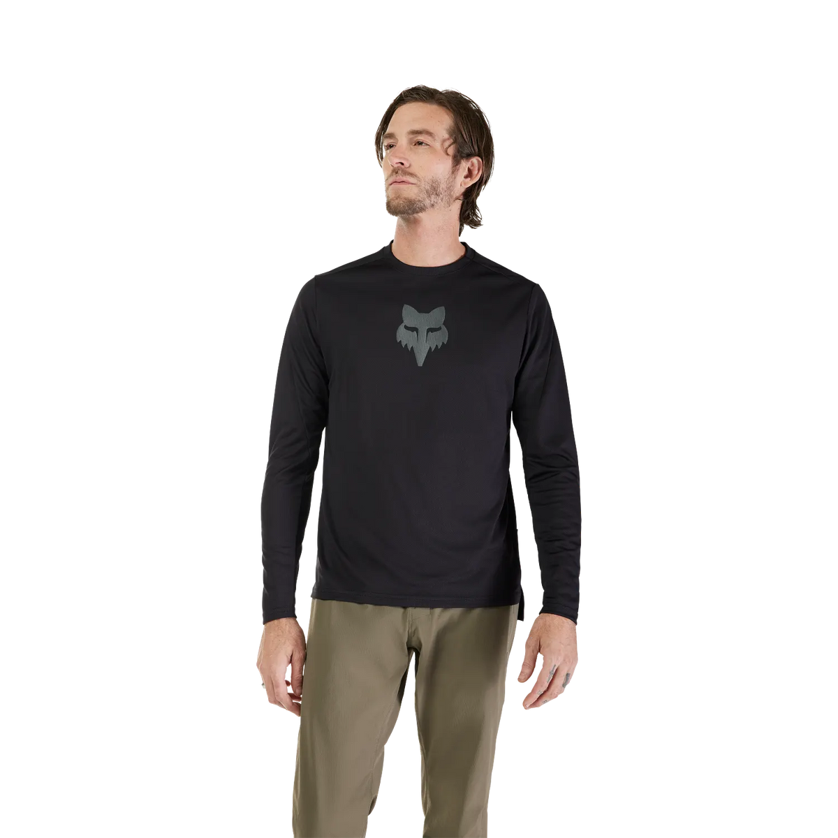 Men's Ranger Fox Head Long-Sleeve Jersey - Black