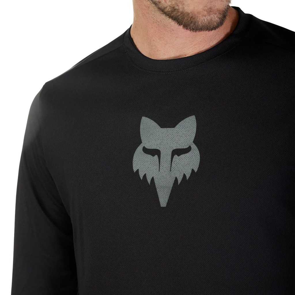 Men's Ranger Fox Head Long-Sleeve Jersey - Black