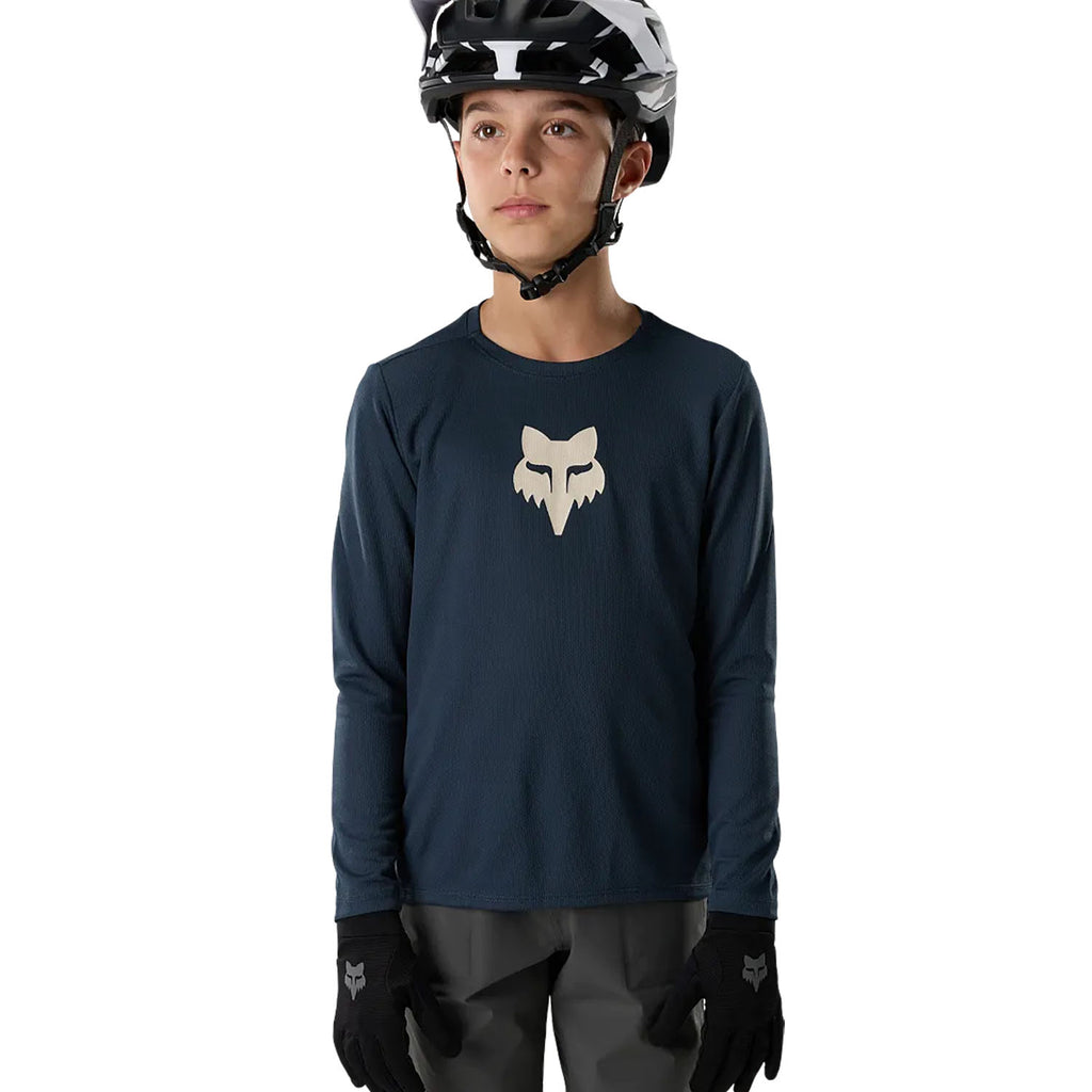Kids' Ranger Fox Head Long-Sleeve Jersey - Navy