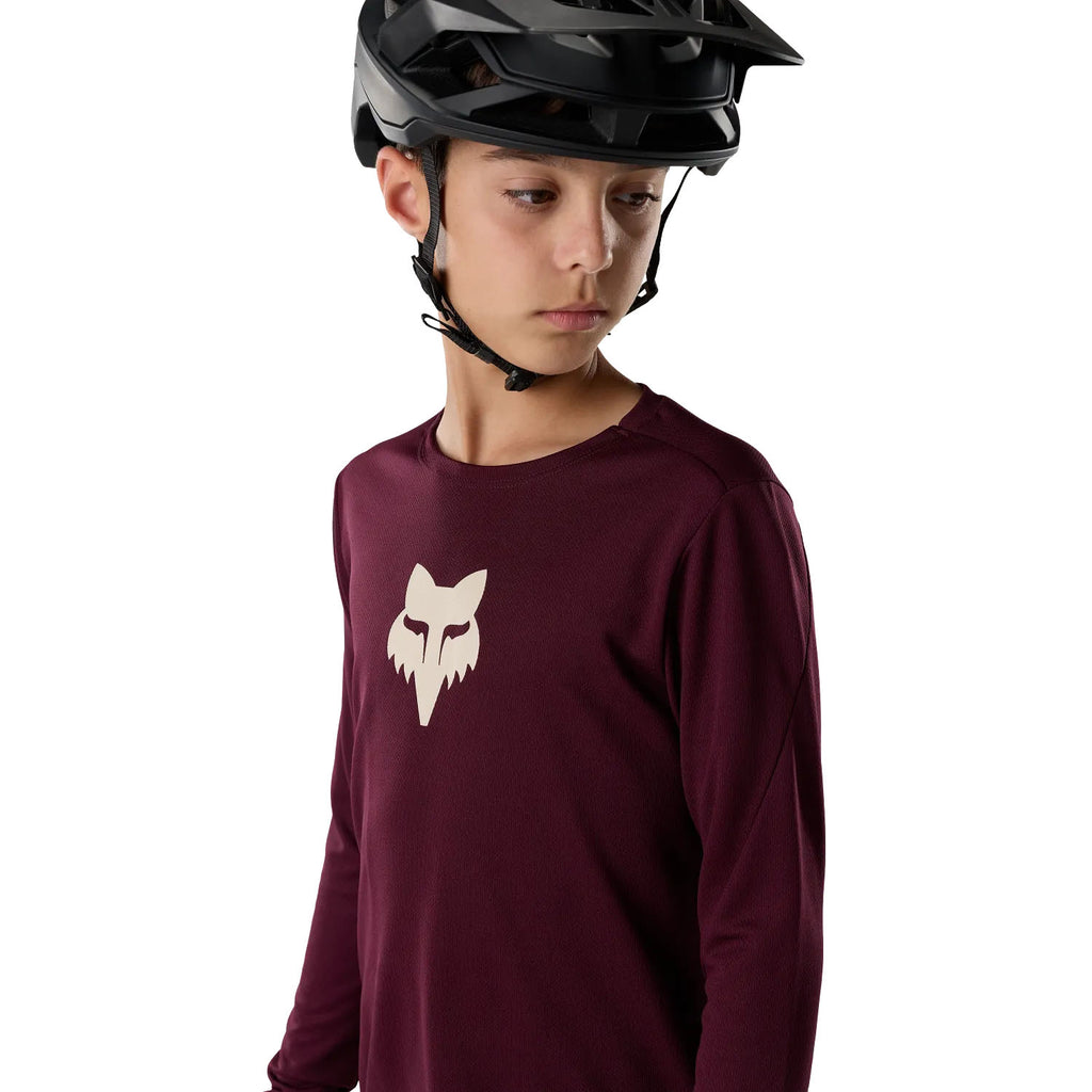 Kids' Ranger Fox Head Long-Sleeve Jersey - Red