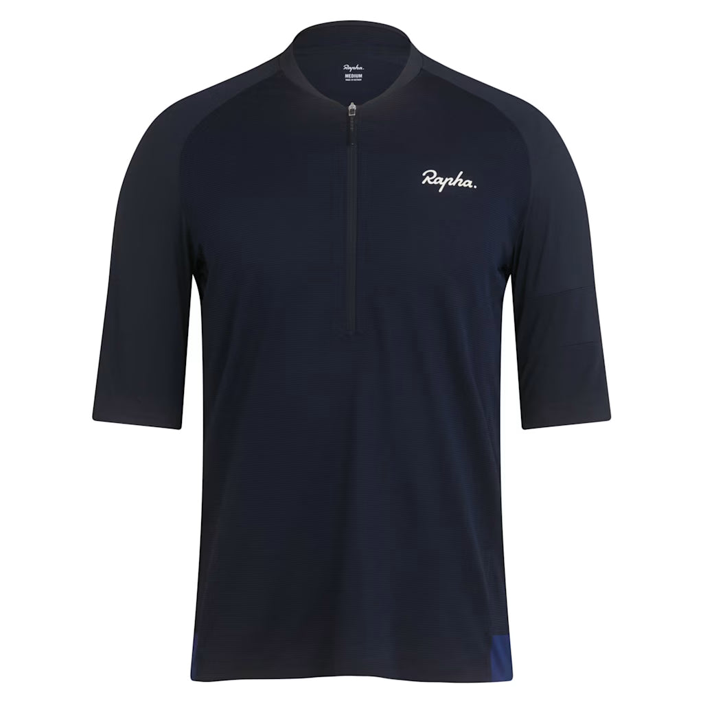 Men's Explore Zip Neck Technical T-Shirt - Navy