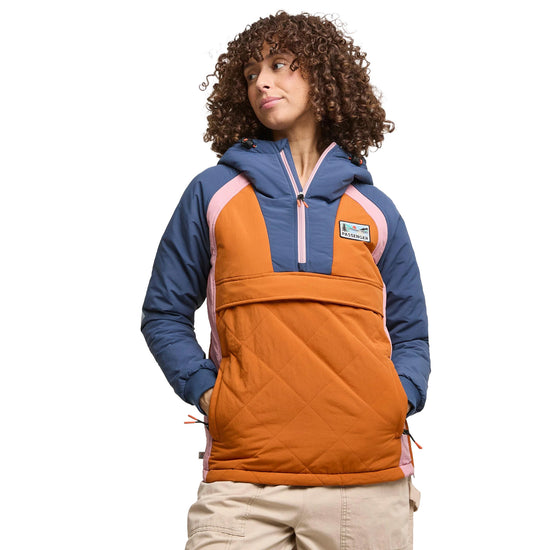 Women's Ocean Insulated 1/2 Zip Jacket - Navy / Orange