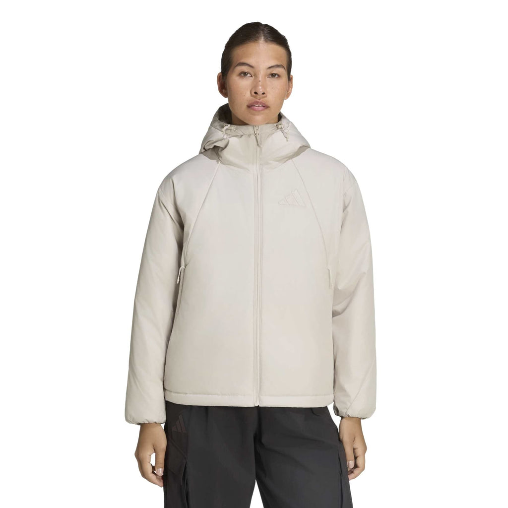 Women's Multi Primaloft Insulated Hooded Jacket - Cream