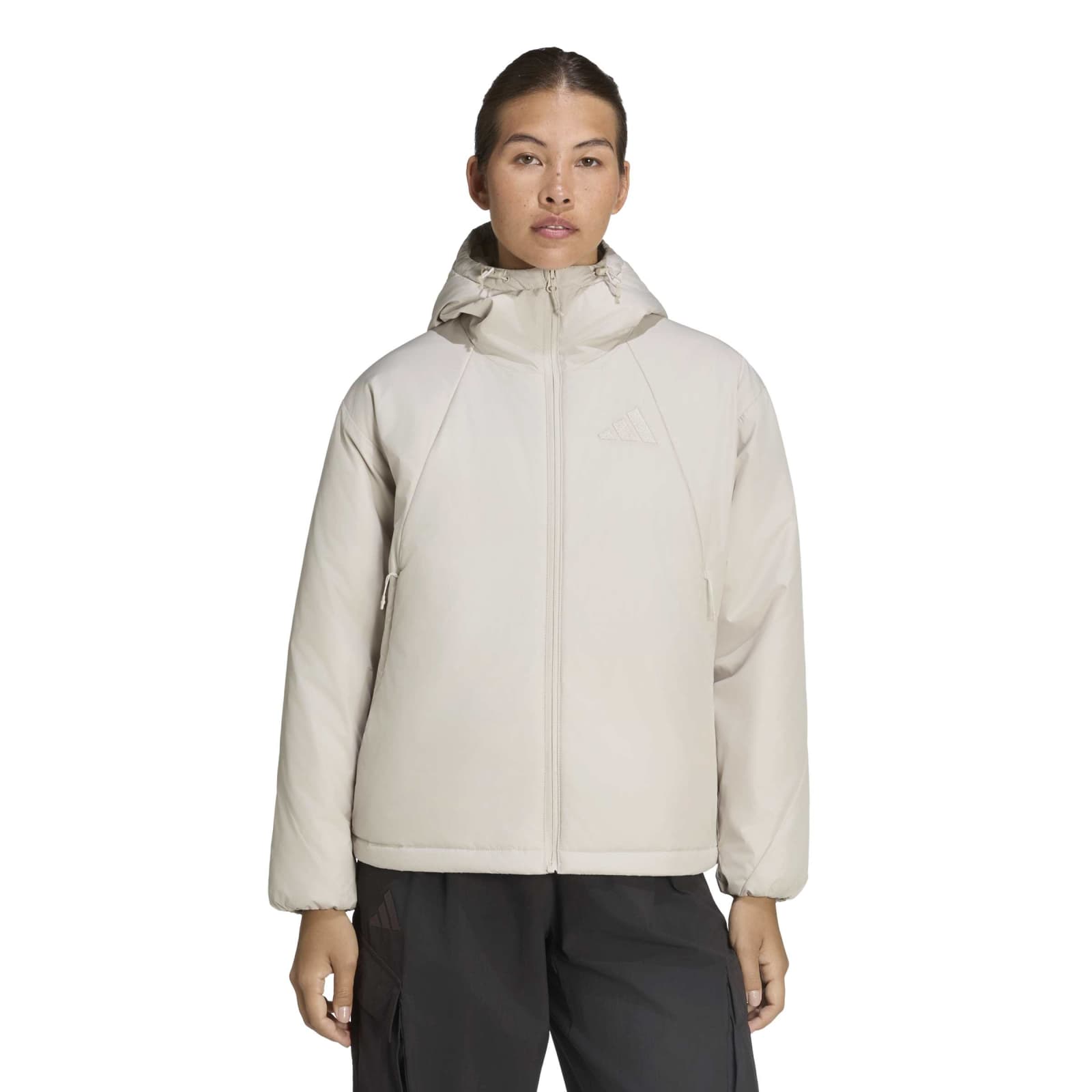 Women's Multi Primaloft Insulated Hooded Jacket - Cream