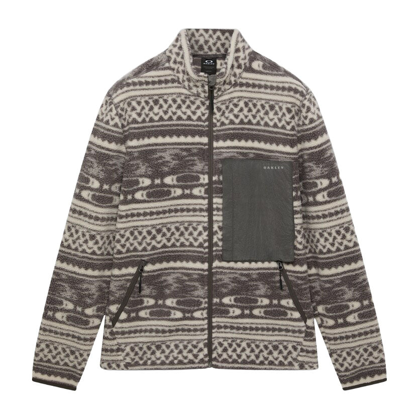 Unisex Snowdrift Mountain Fire Sherpa Fleece - Grey