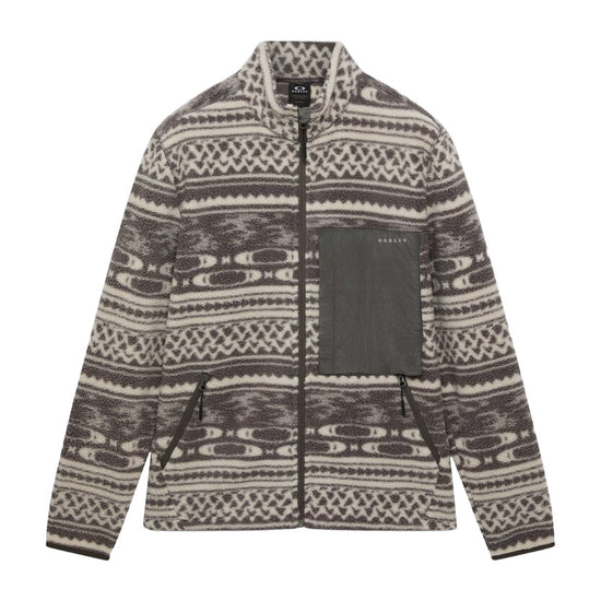Unisex Snowdrift Mountain Fire Sherpa Fleece - Grey