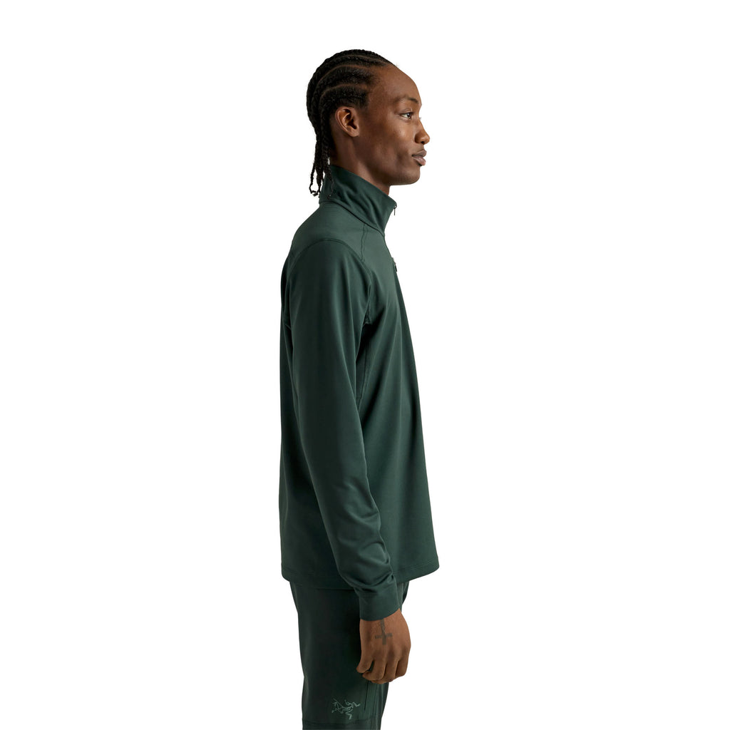 Men's Rho Lightweight Zip Neck Base Layer - Dark Jade