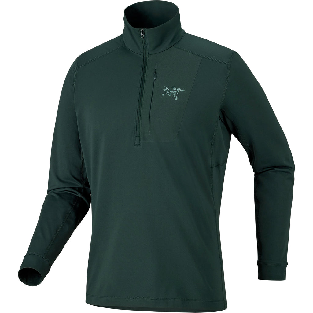 Men's Rho Lightweight Zip Neck Base Layer - Dark Jade
