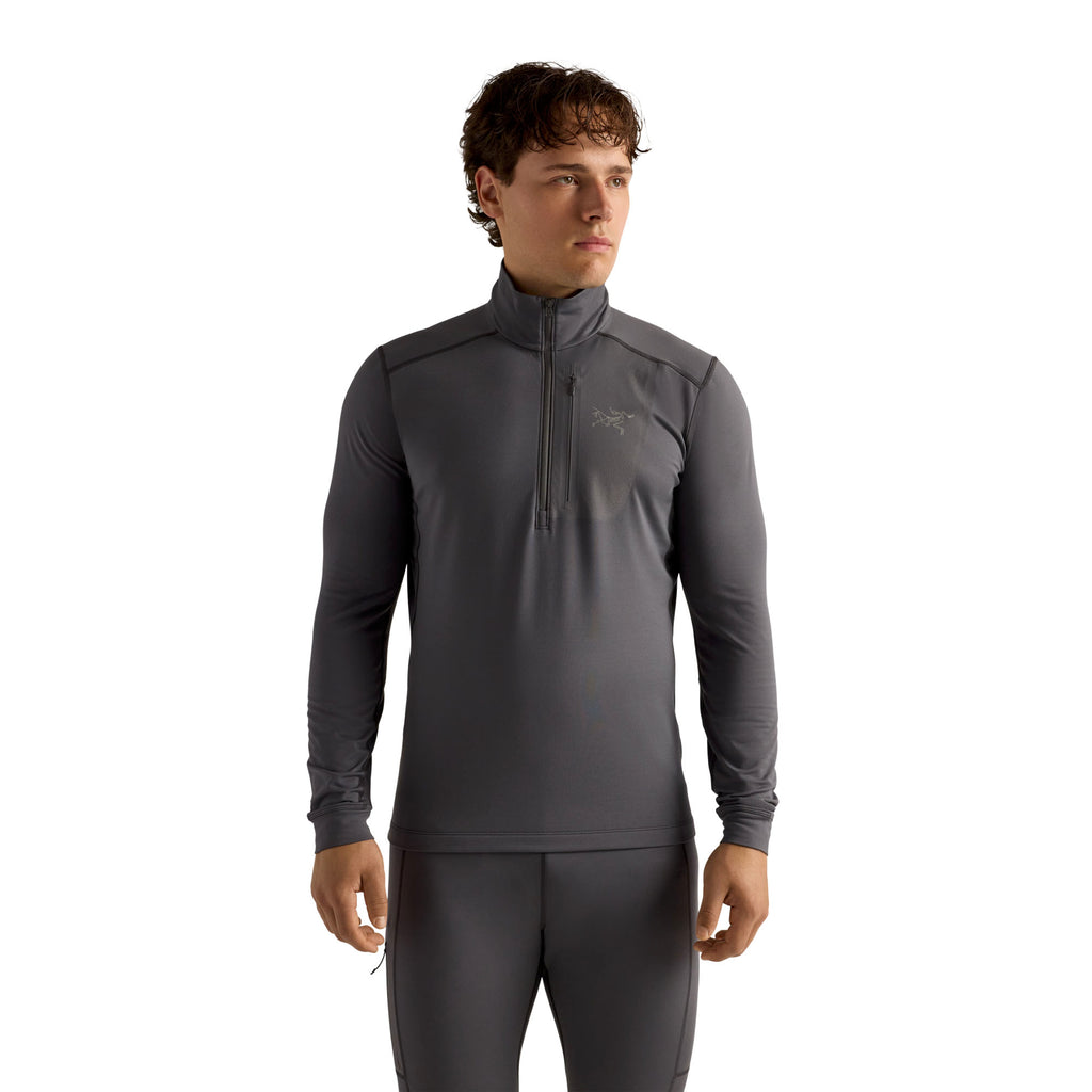 Men's Rho Lightweight Zip Neck Base Layer - Cloud