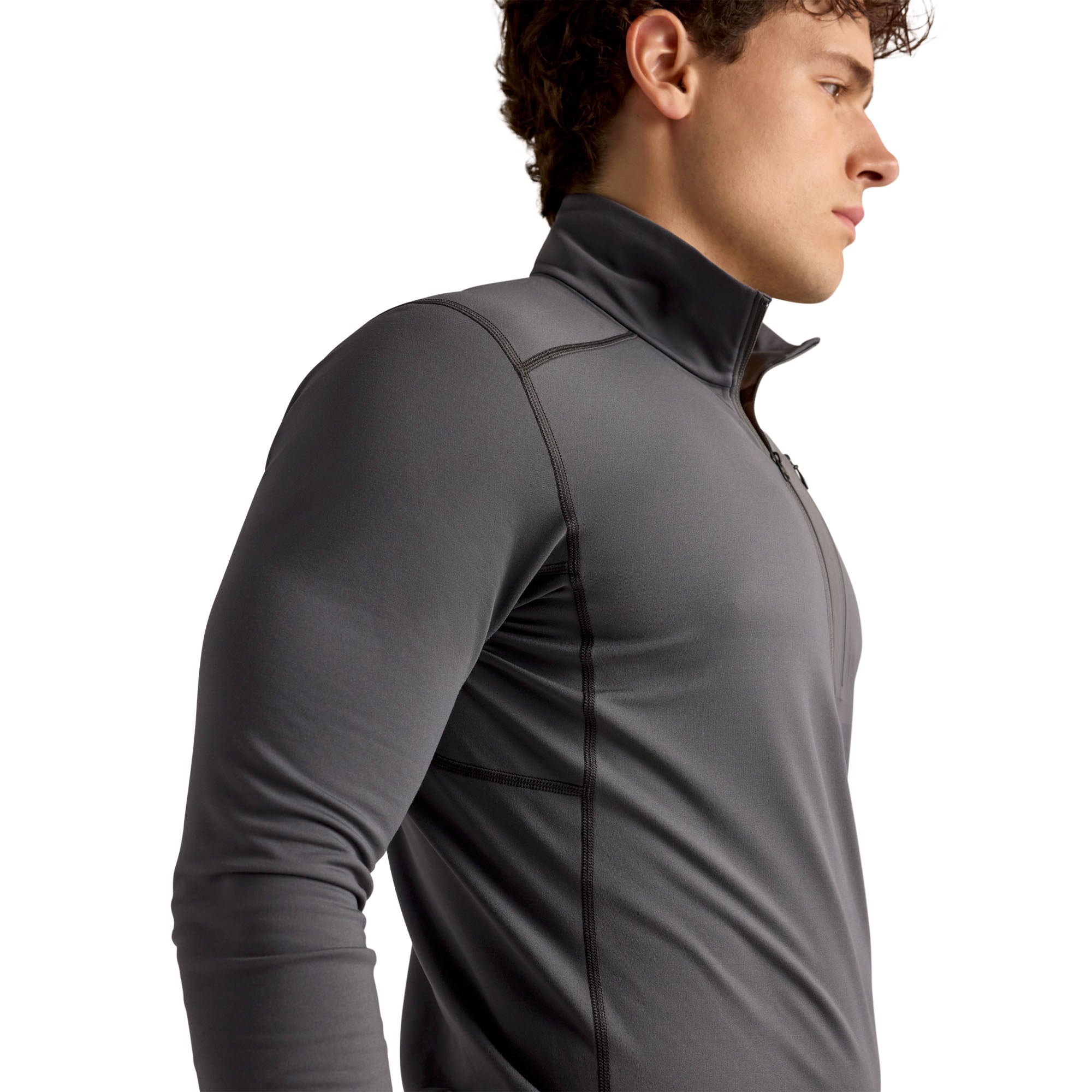 Men's Rho Lightweight Zip Neck Base Layer - Cloud