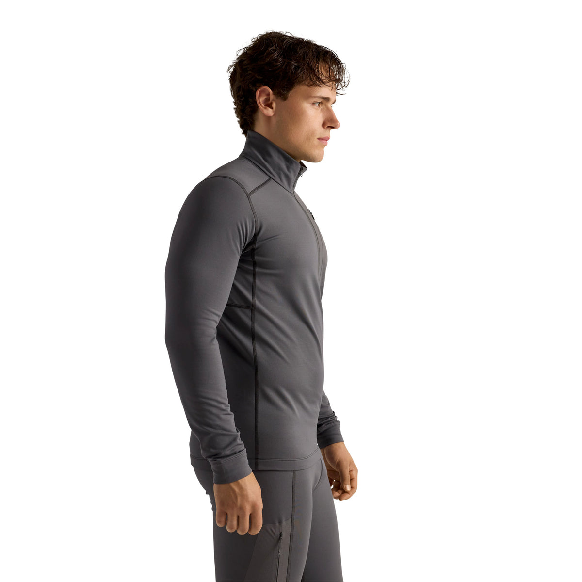 Men's Rho Lightweight Zip Neck Base Layer - Cloud