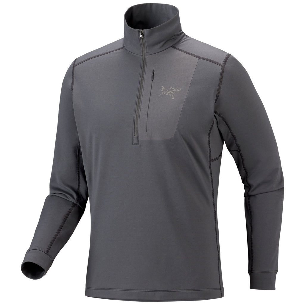 Men's Rho Lightweight Zip Neck Base Layer - Cloud
