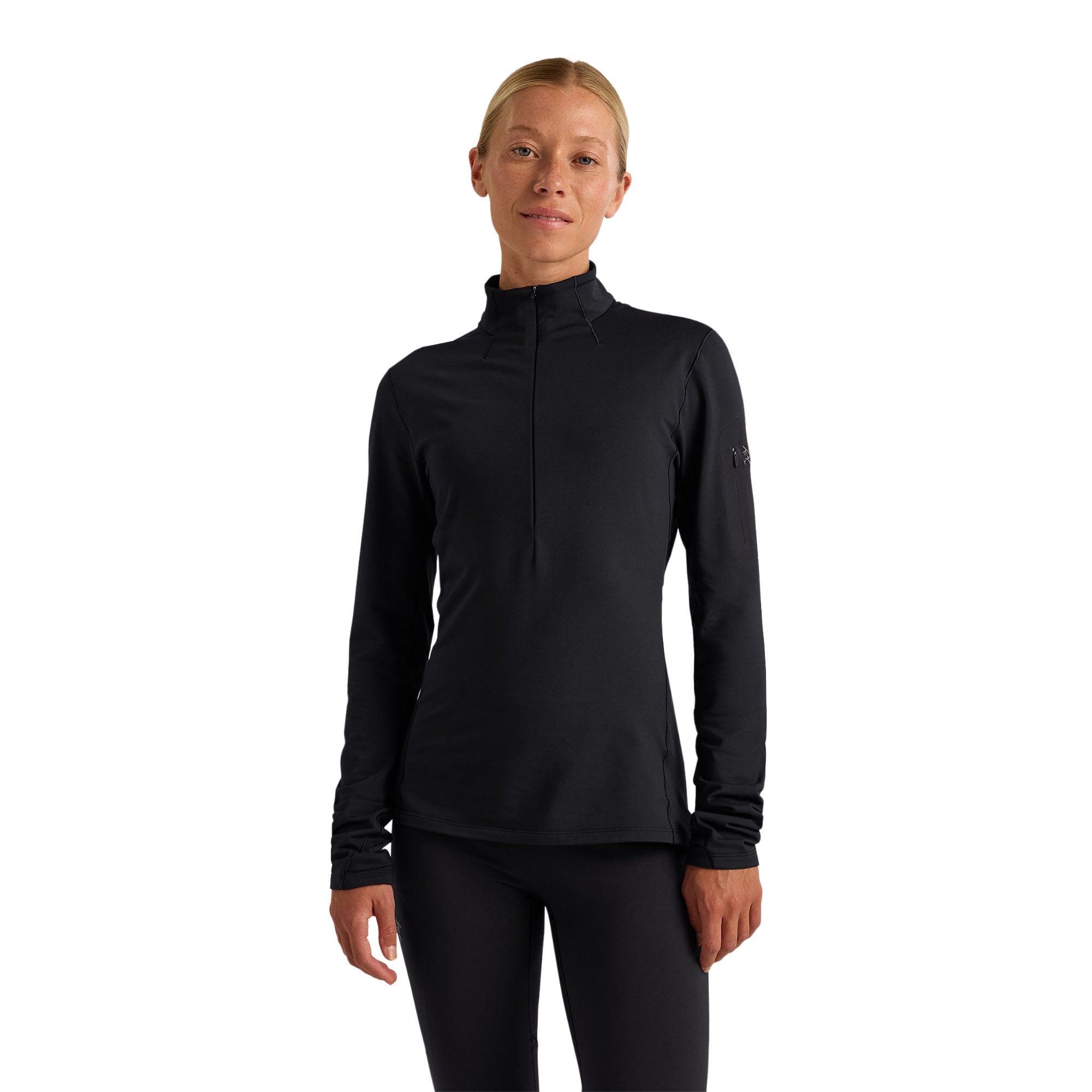 Women’s Rho Zip Neck - Black