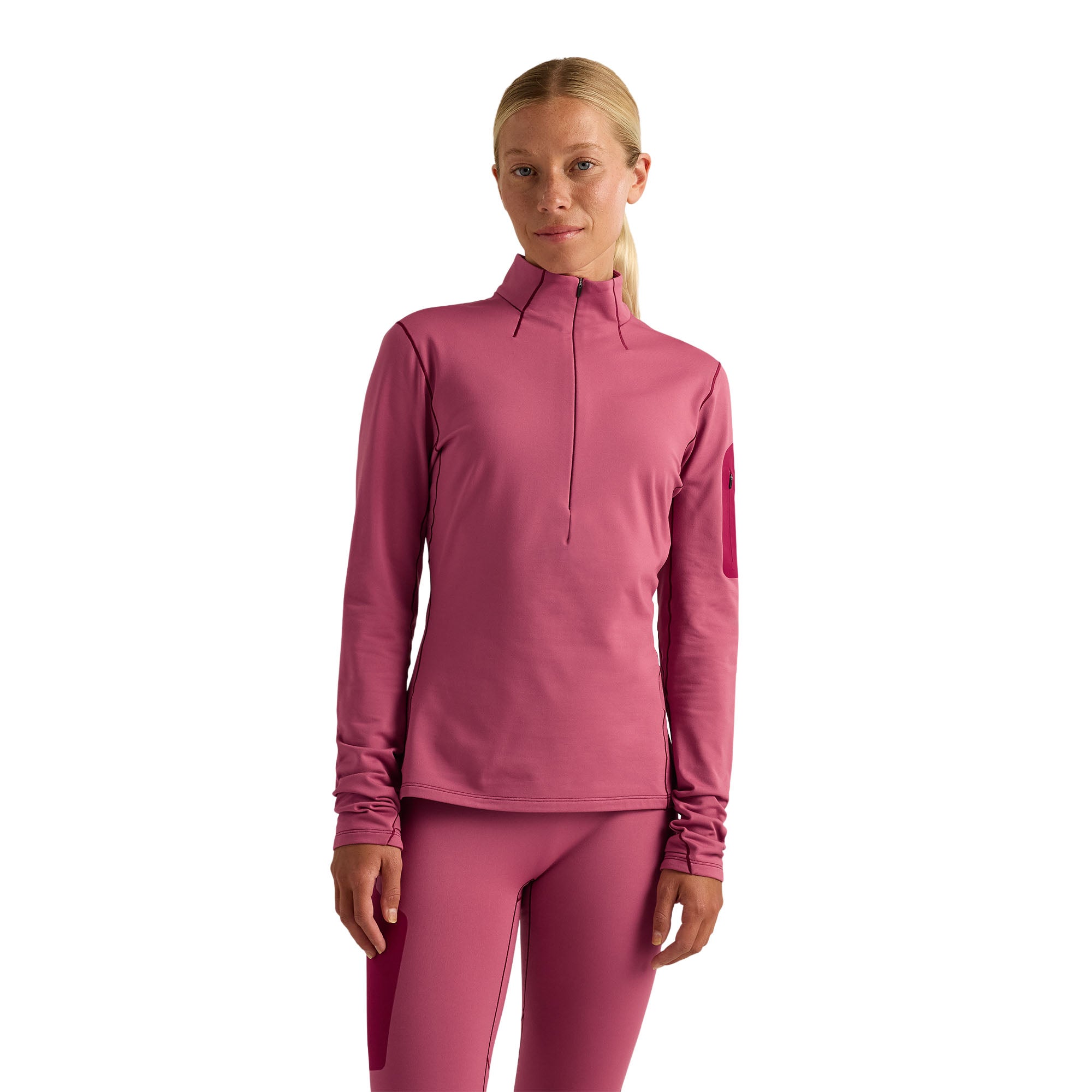 Women’s Rho Zip Neck - LT Rene / Rene / Rocket
