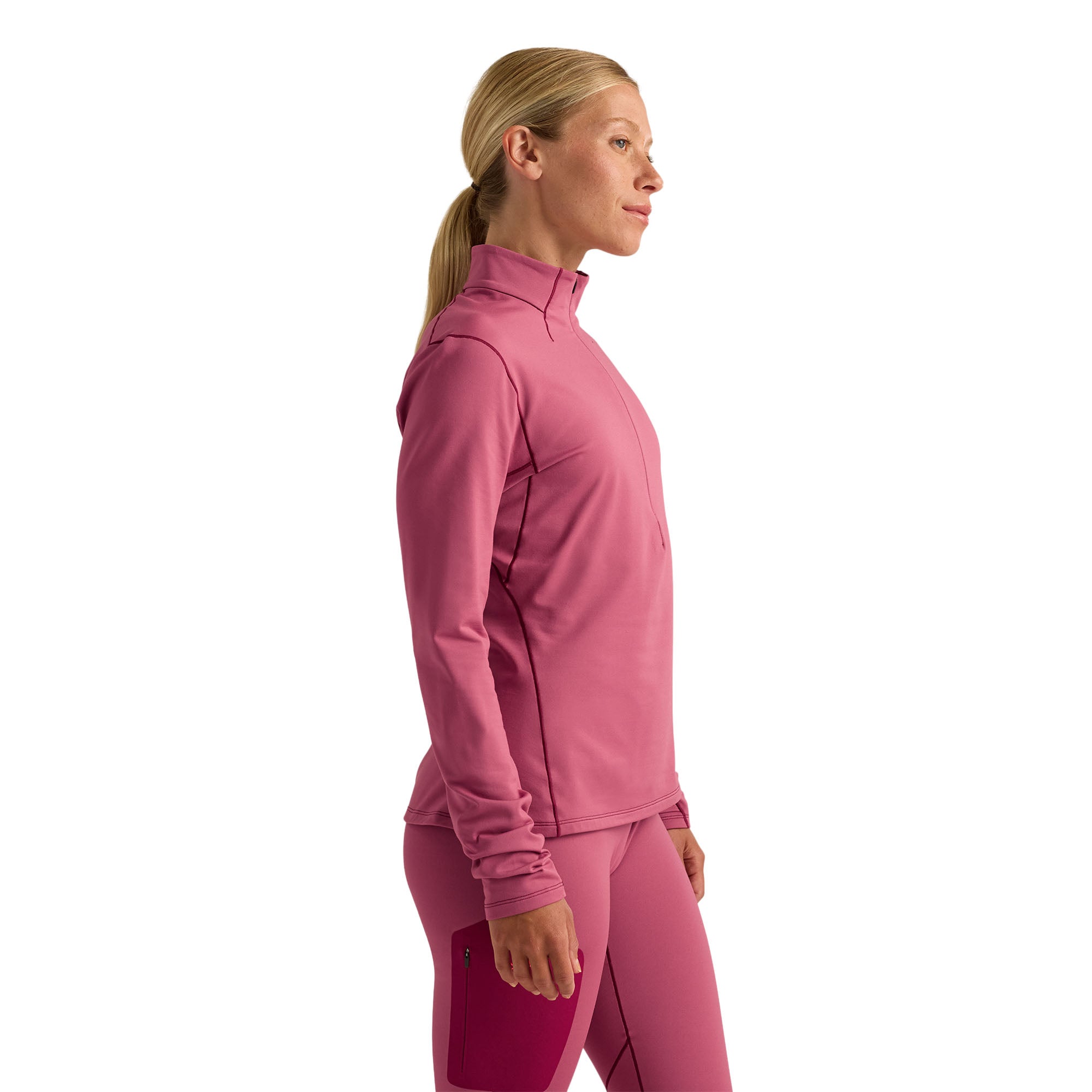 Women’s Rho Zip Neck - LT Rene / Rene / Rocket