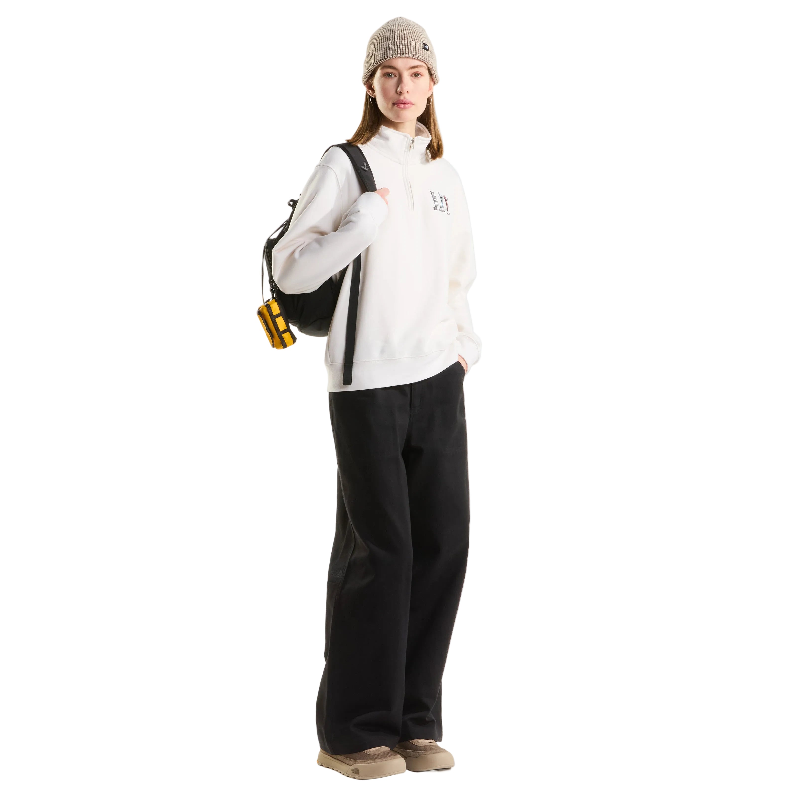 Women's Ski Embro Relaxed 1/4 Zip Fleece - White