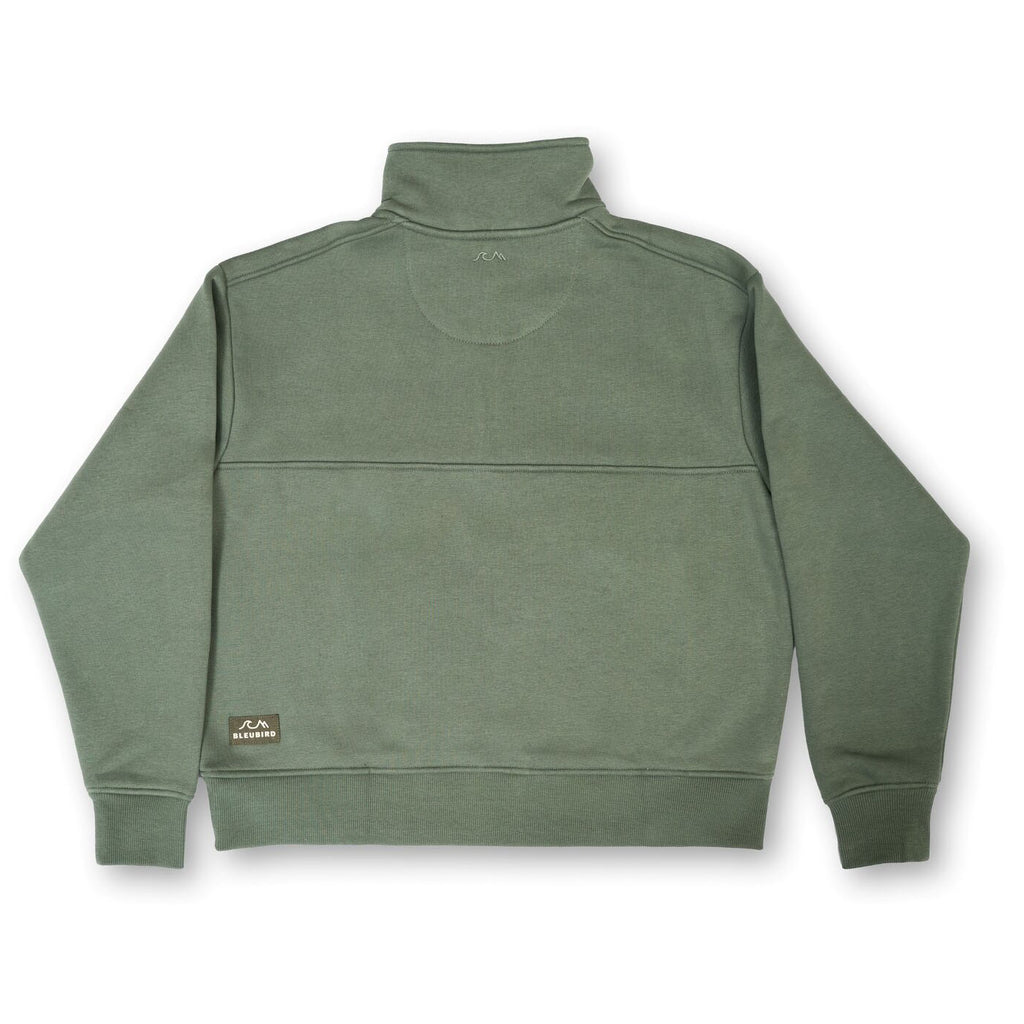 Women's Bracken Cropped 1/4 Zip Crew - Green