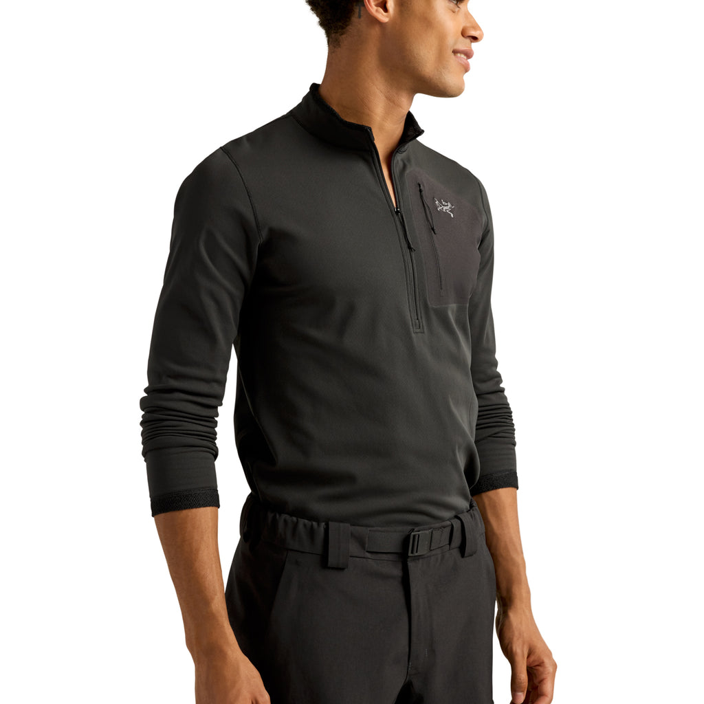 Men's Rho SV Zip Neck - Black