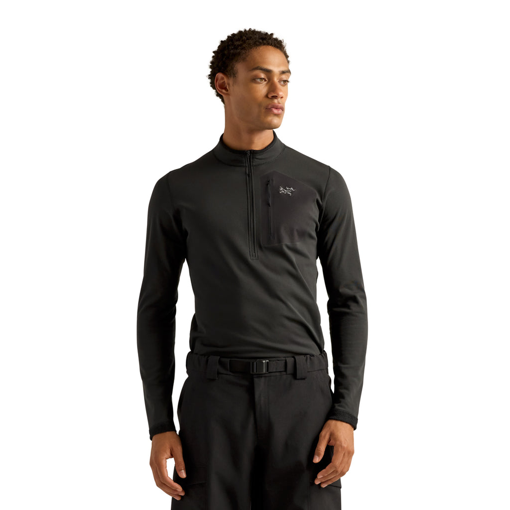 Men's Rho SV Zip Neck - Black