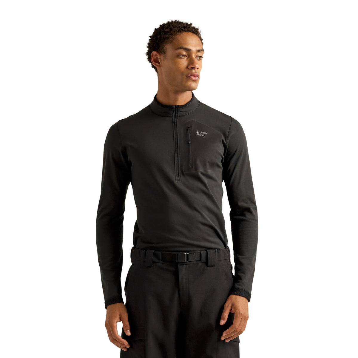 Men's Rho SV Zip Neck - Black