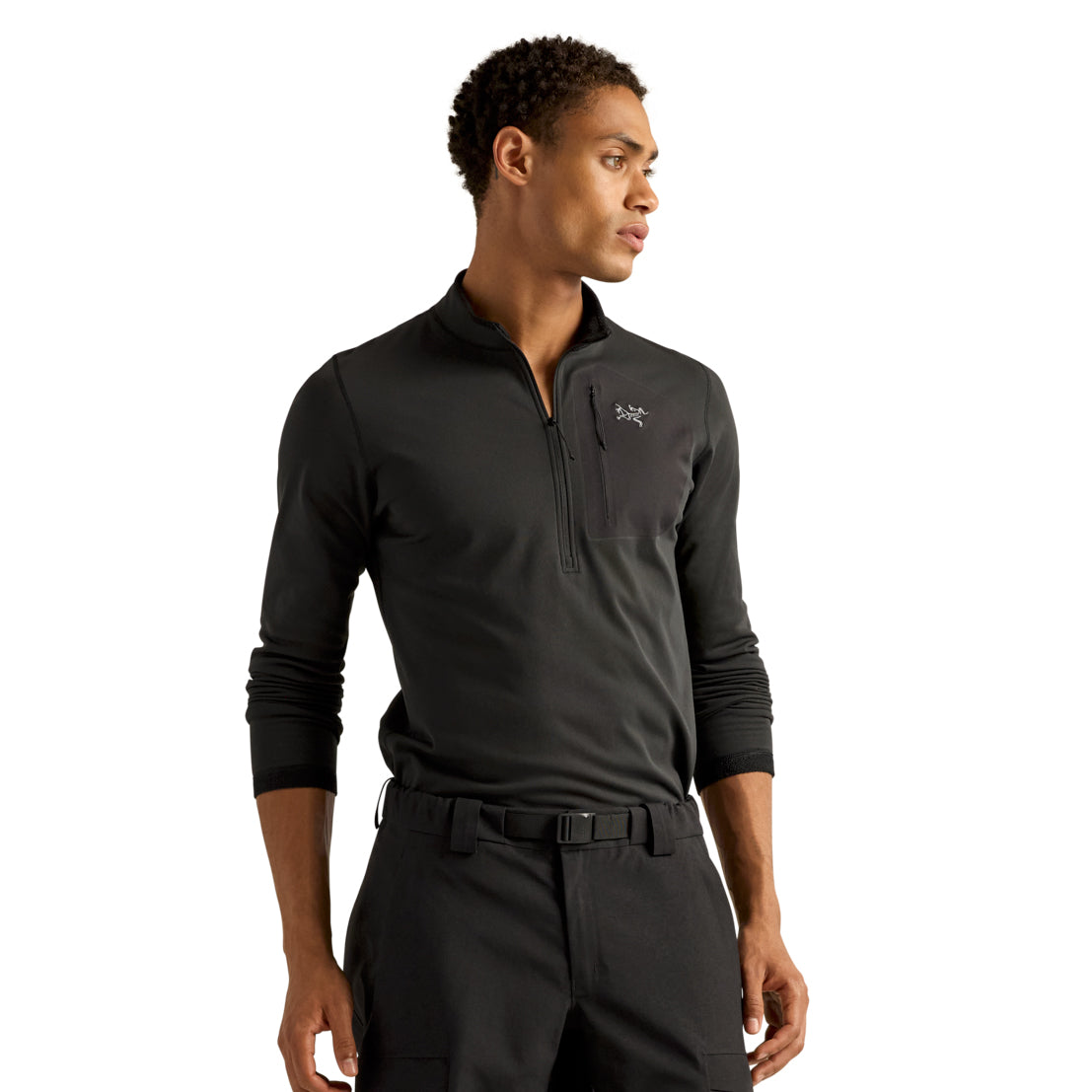Men's Rho SV Zip Neck - Black