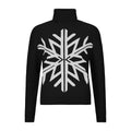 Women's Patterned Turtle Neck Sweater - Black