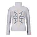 Women's Patterned Turtle Neck Sweater - Silver