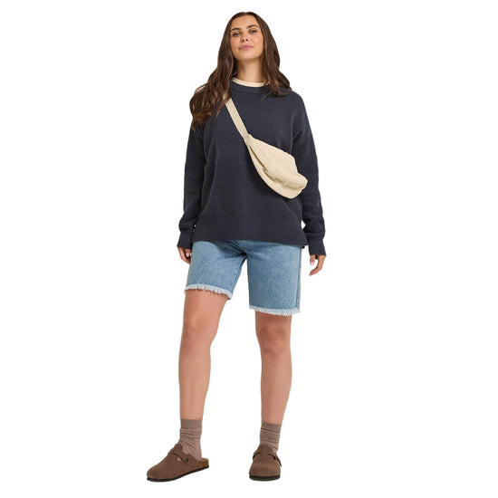 Women's Cove Cotton Knitted Jumper - Navy